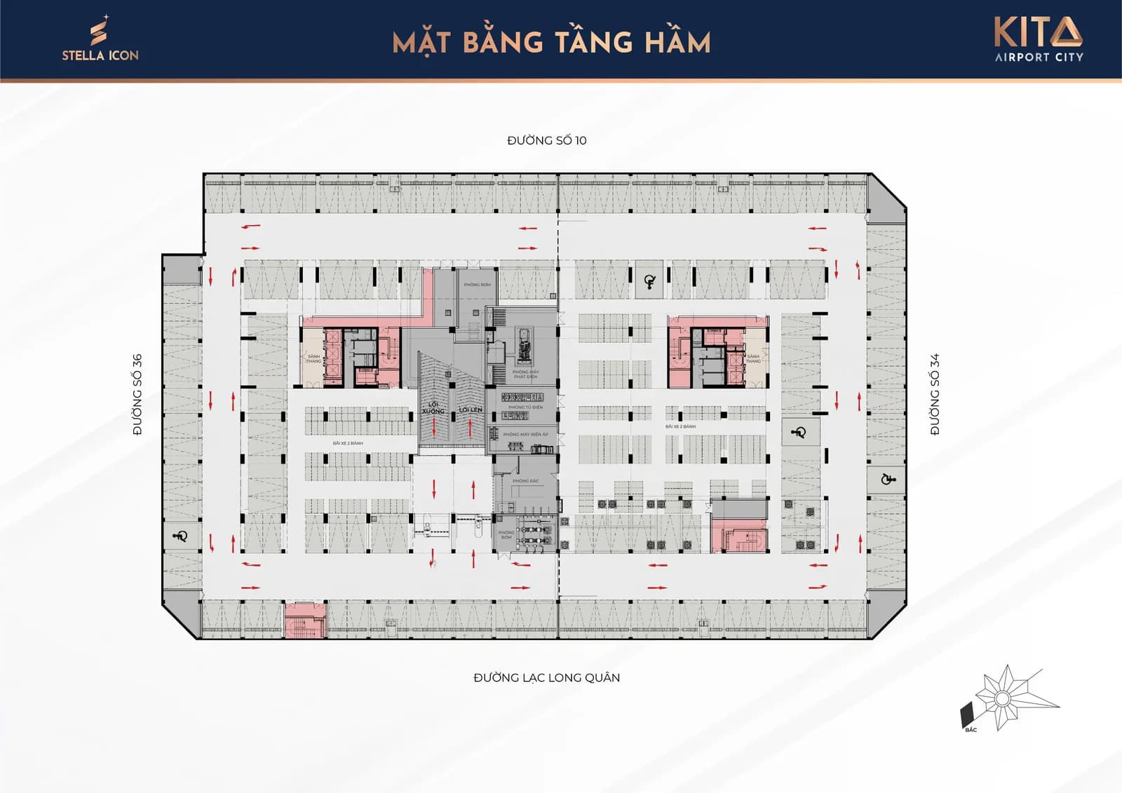 Mặt bằng Tầng hầm dự án Stella Icon Cần Thơ