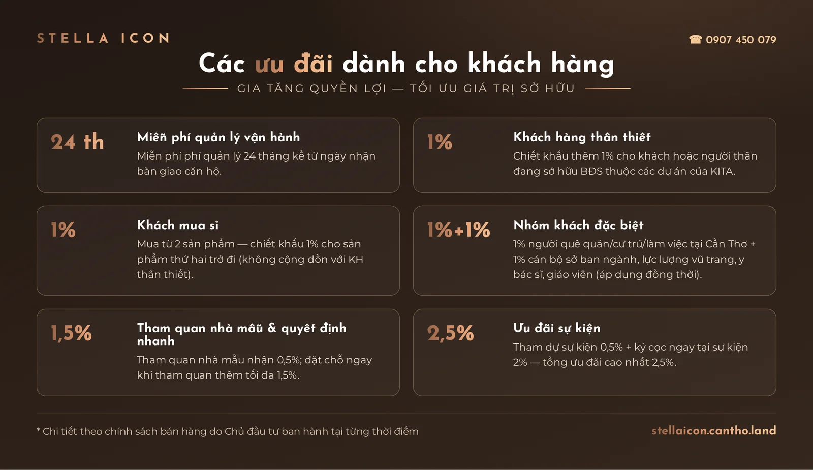 Ưu đãi dành cho khách hàng Stella Icon